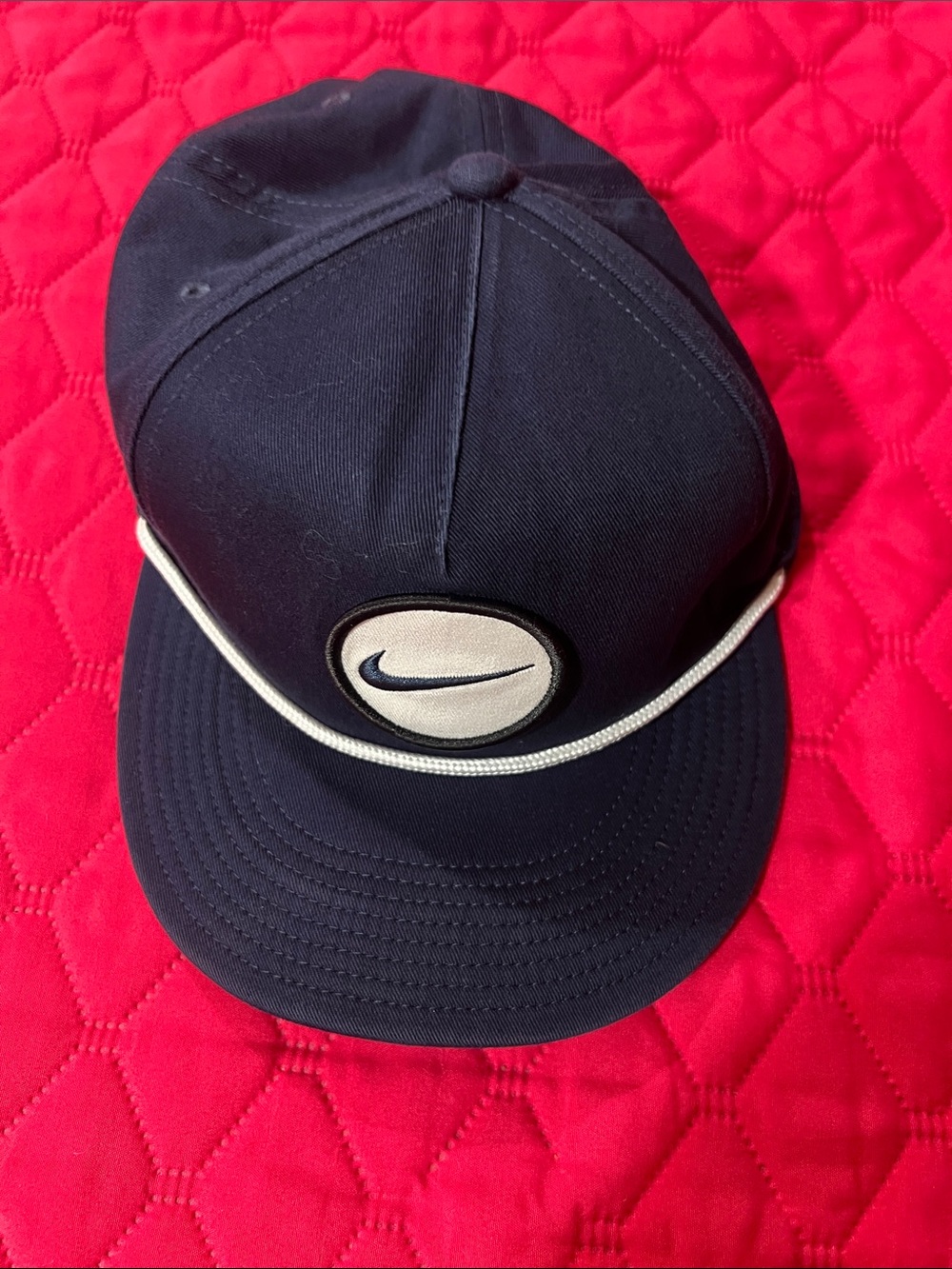 Nike Navy Baseball Cap with White Rope and Swoosh Patch